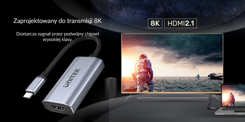 Unitek rozdzielczość 8k HDMI 2.1