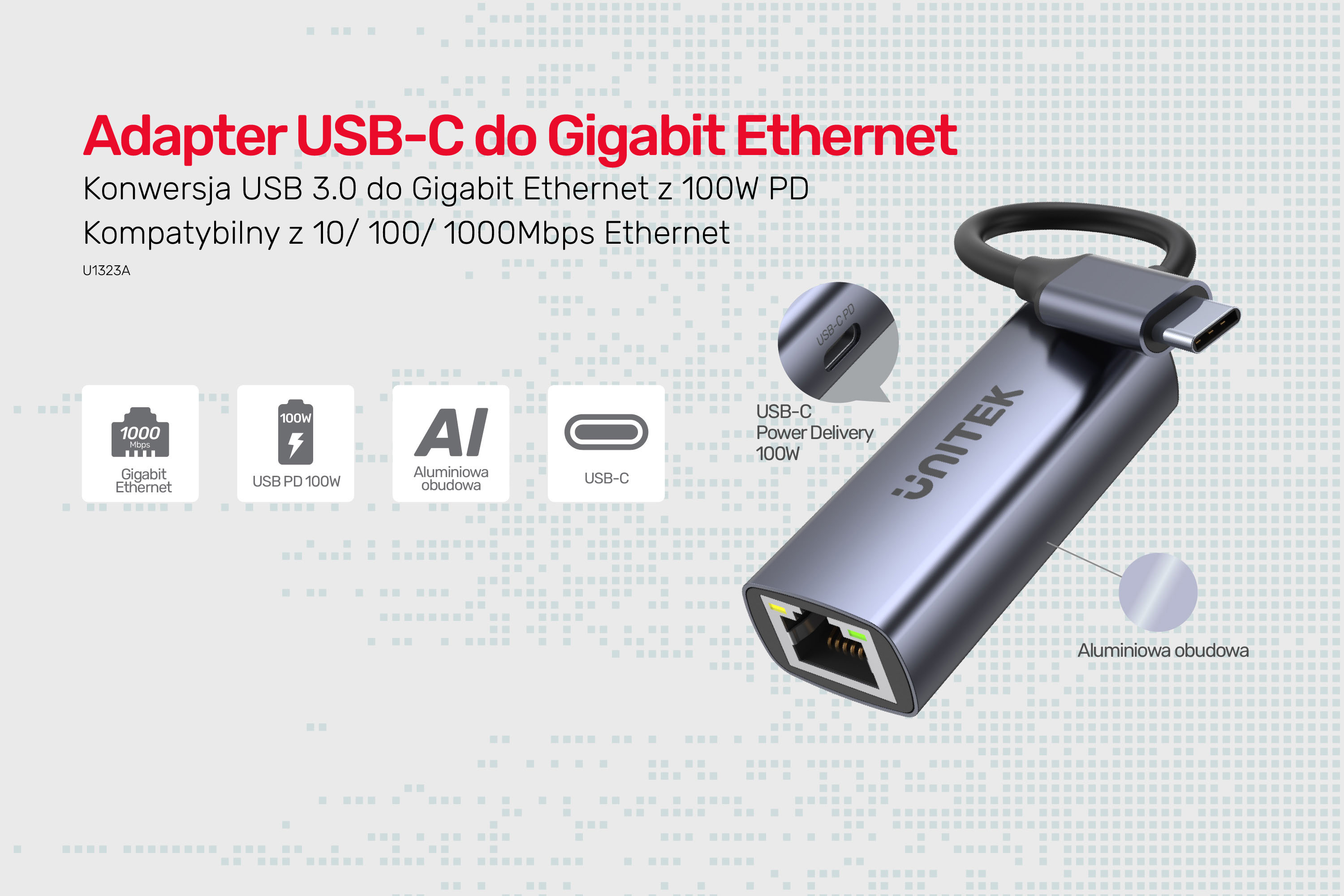 Adapter USB-C do Gigabit Ethernet