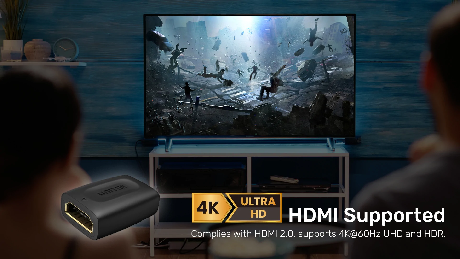 Unitek A1013BK UltraHD z HDMI i film w telewizorze