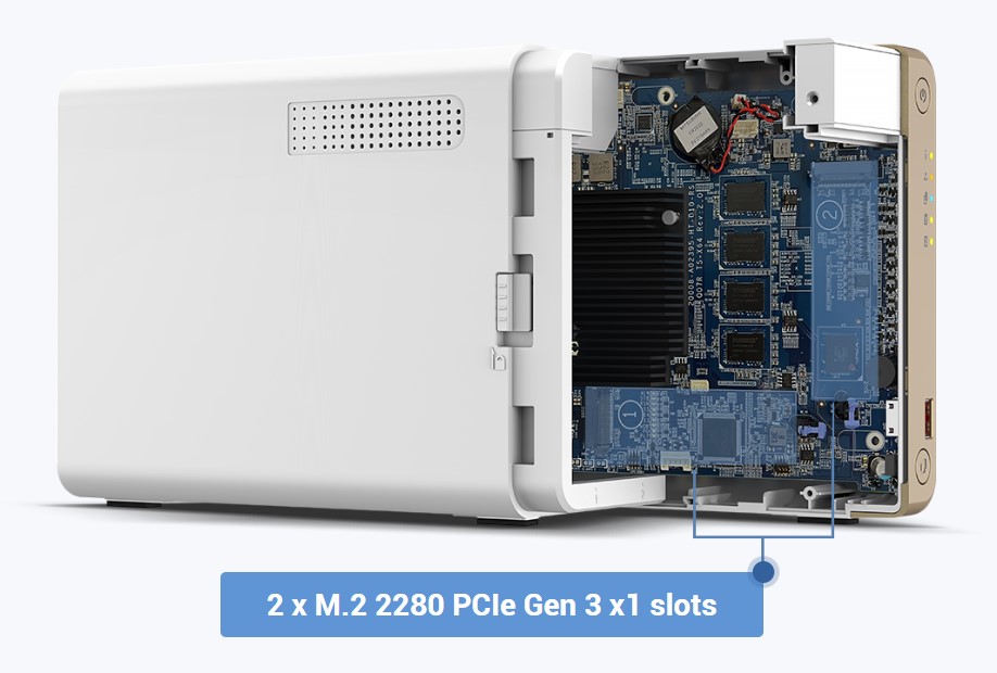TS-262 Oparte na sztucznej inteligencji przyspieszenie rozpoznawania obrazu i buforowanie dzięki rozszerzeniu TPU i PCIe