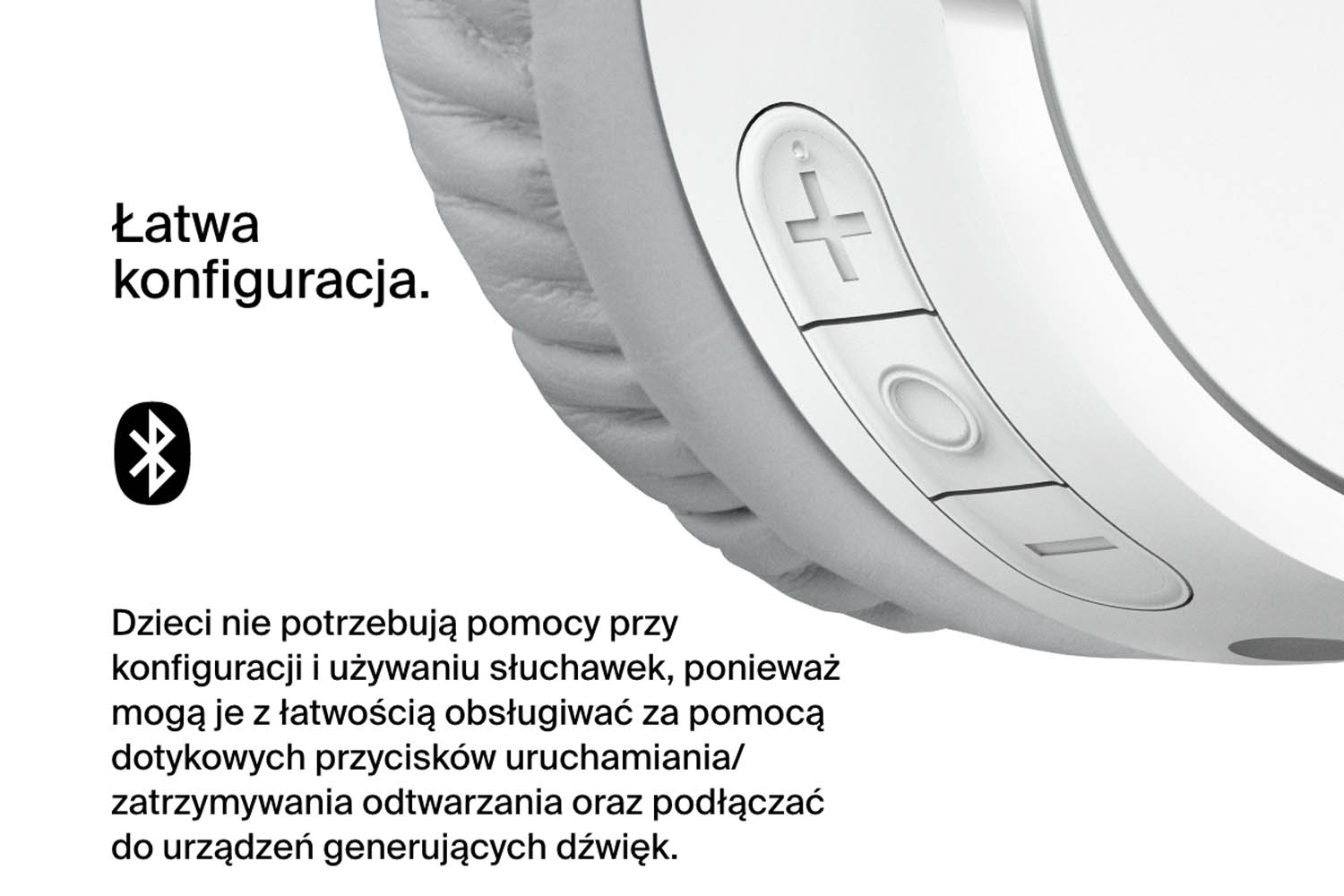 słuchawki bezprzewodowe nauszne białe